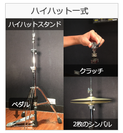 Lesson6 ハイハットの叩き方(前編) -構造とセッティング- ABC